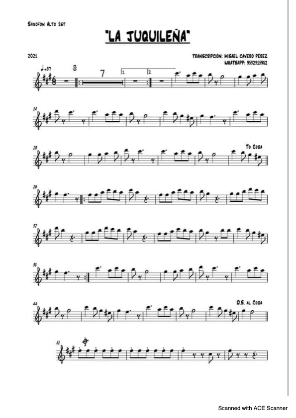 La imagen puede contener una previsualizacion de una partitura